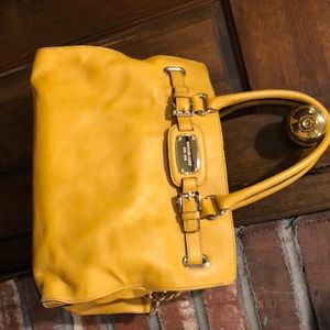 Mustard colored Michael Kors tote bag